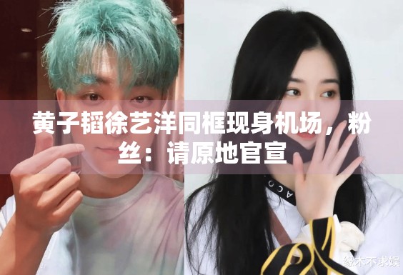 黄子韬徐艺洋同框现身机场，粉丝：请原地官宣